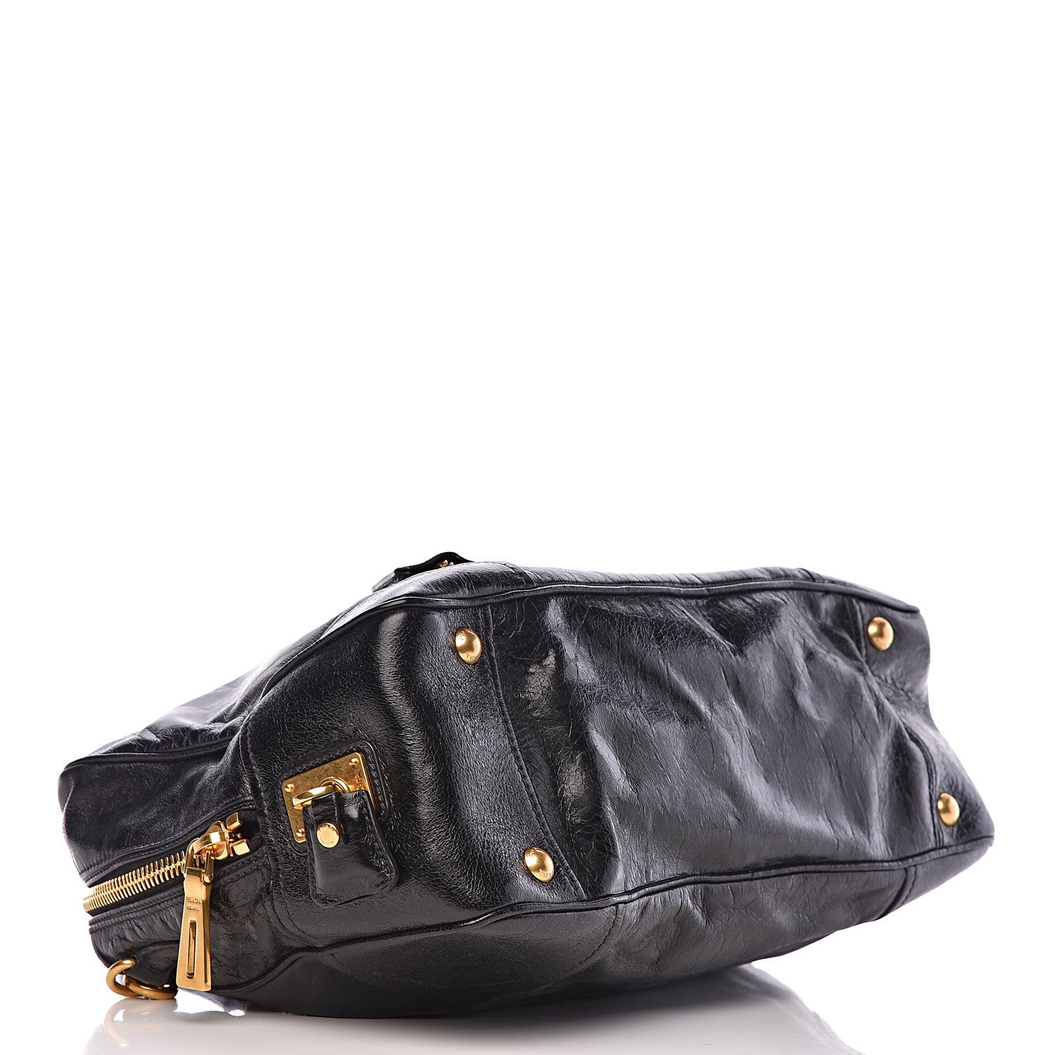 Prada Vitello Shine Bauletto Black 4 of 10