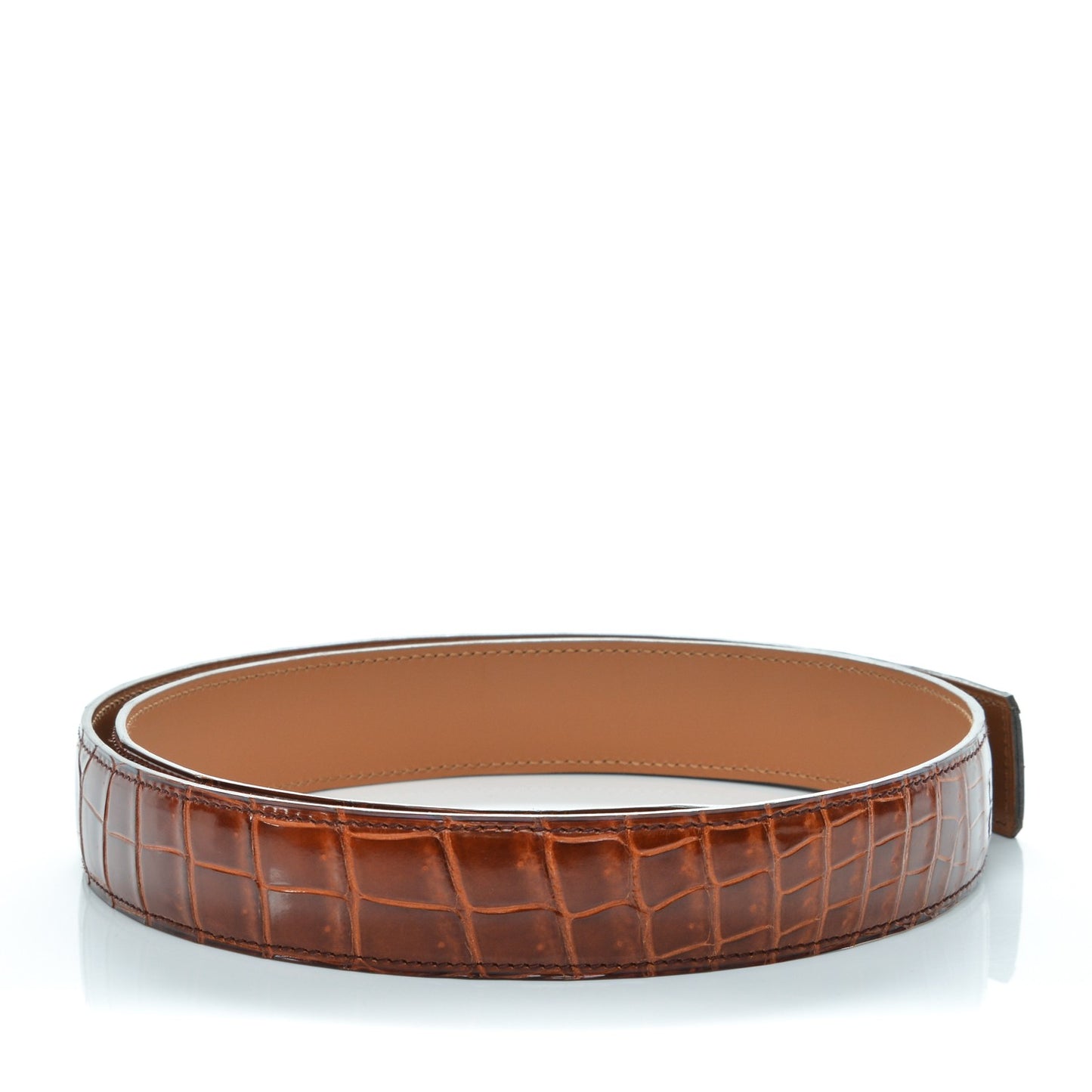 Shiny Porosus Crocodile 32mm Belt Strap 105 Etrusque