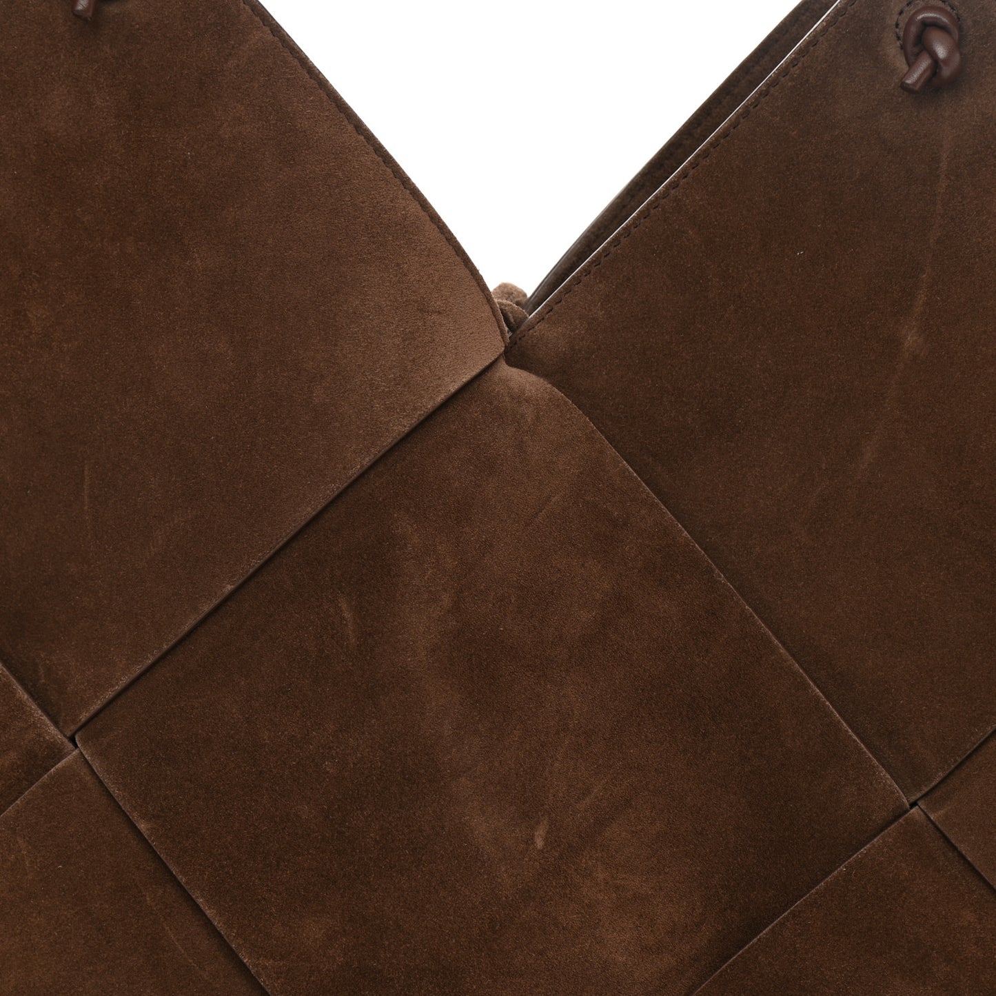 Suede Maxi Intrecciato Tote Brownie