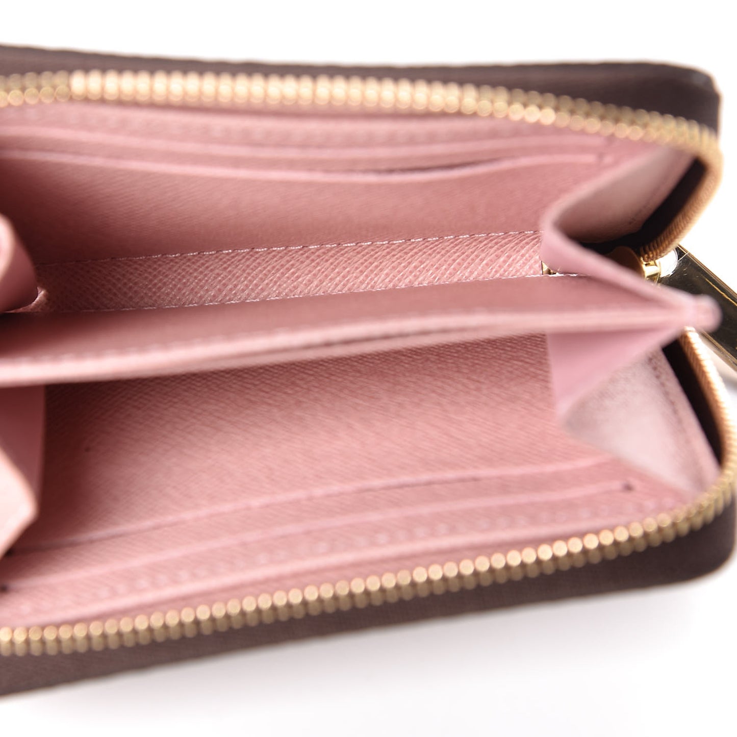 Damier Ebene Zippy Coin Purse Rose Ballerine