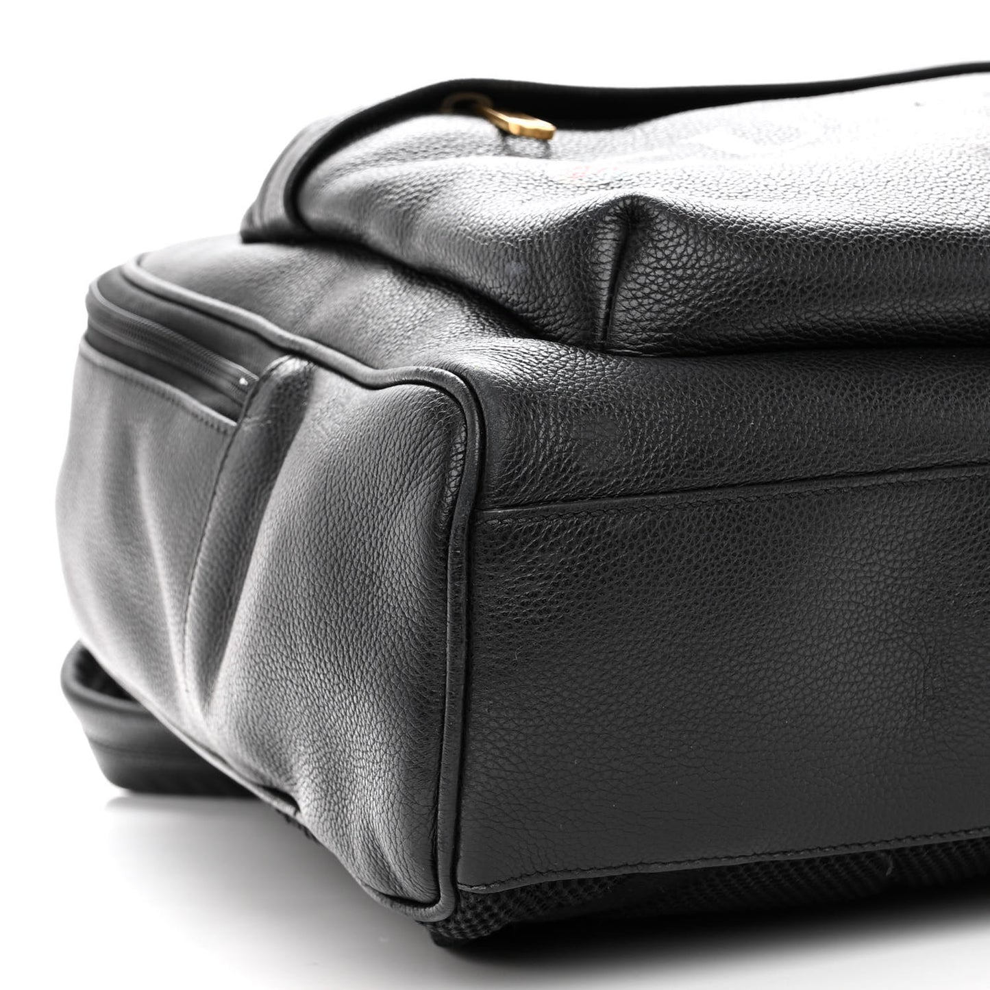 Calfskin Logo Day Backpack Black