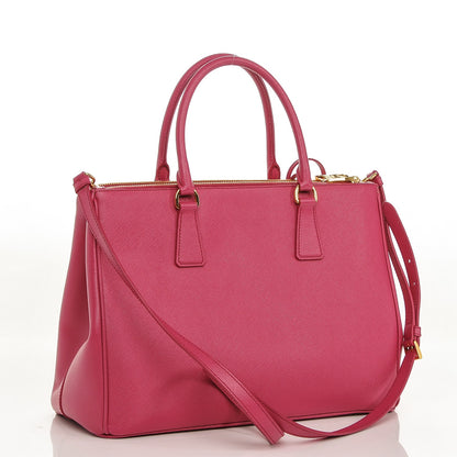 Prada Saffiano Medium Galleria Double Zip Tote Fuxia 3 of 7