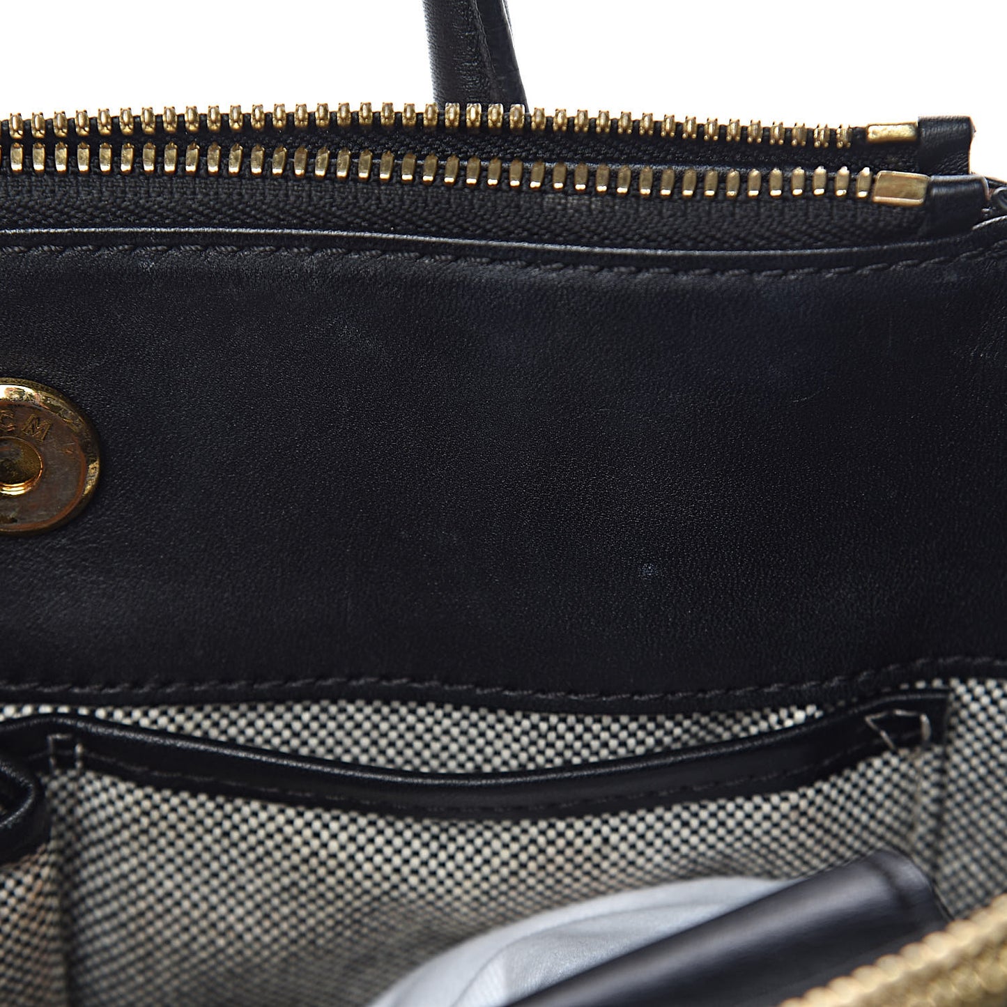 Visetos Small Kathy Double Zip Tote Cognac Black