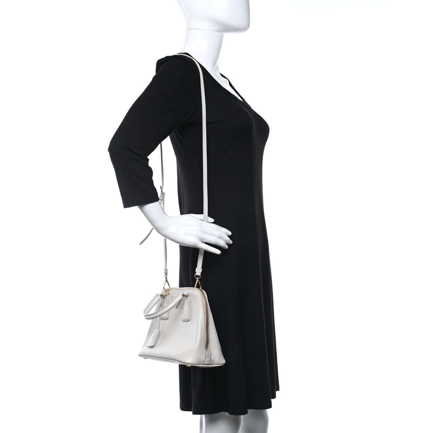 Saffiano Lux Small Promenade Tote Talco