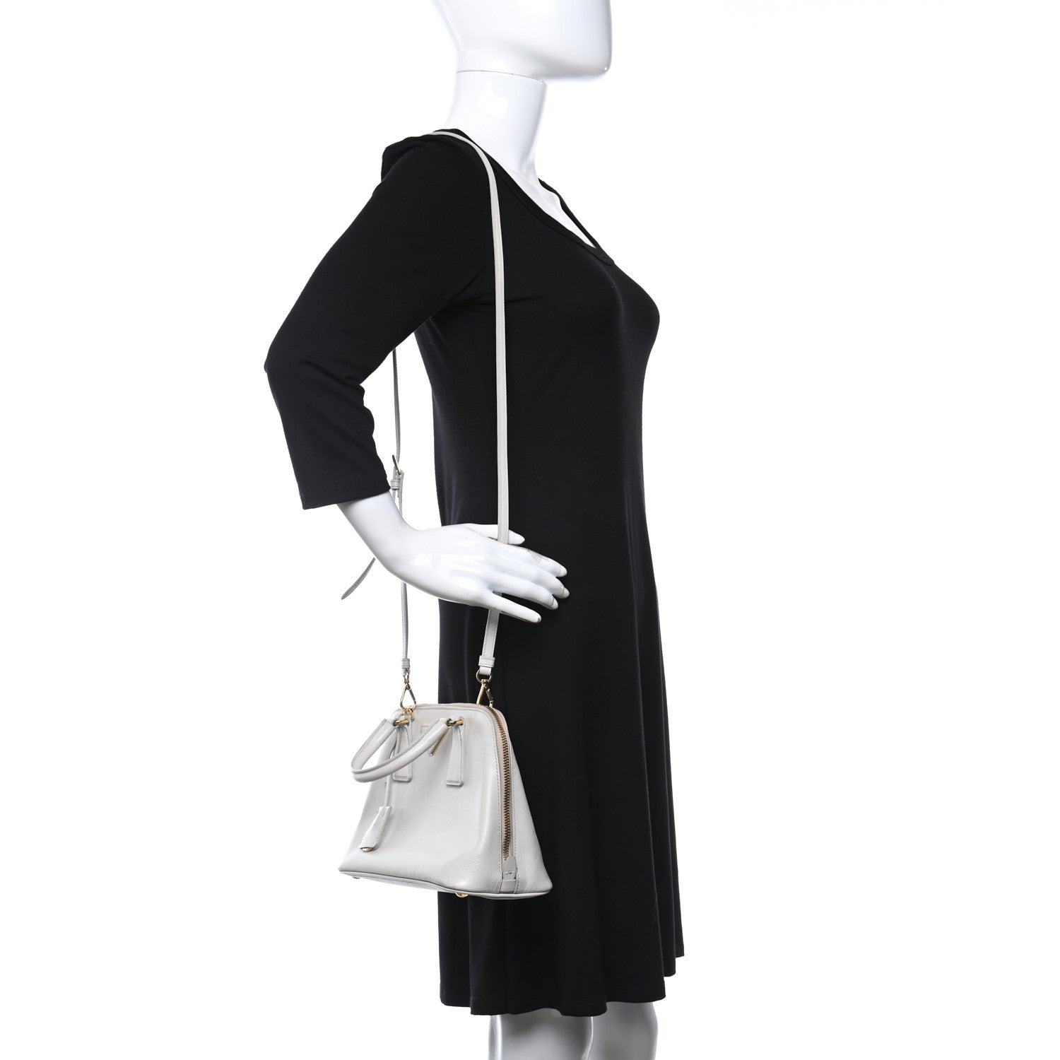 Prada Saffiano Lux Small Promenade Tote Talco 2 of 10