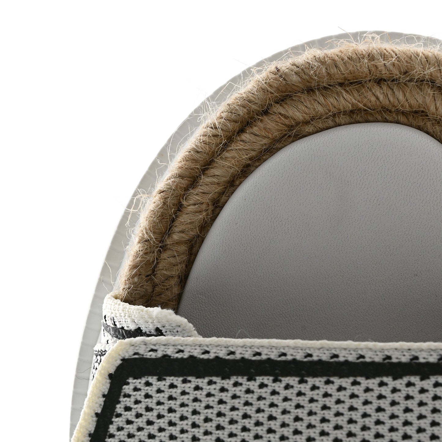 Technical Knit Jute Dioract 10mm Sandals 38 White Black