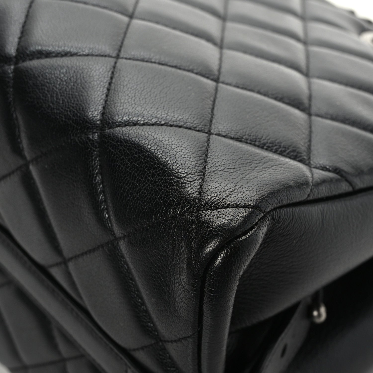 Chanel Metallic Goatskin Quilted Large City Rock Shopping Bag Black 11 of 11