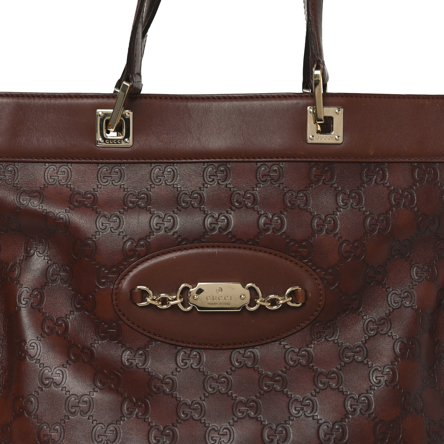 Guccissima Medium Punch Tote Brown