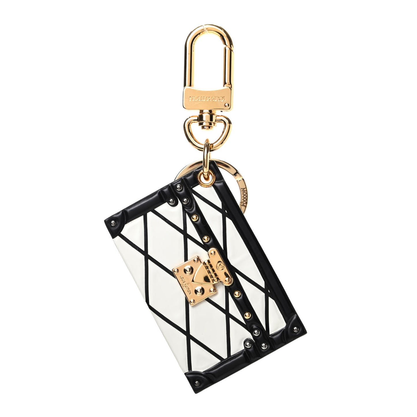 Petite Malle Malletage Bag Charm Key Holder White