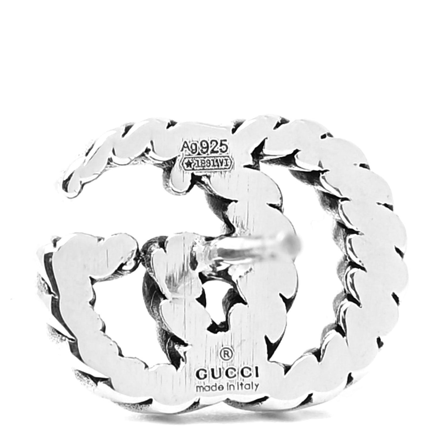 Sterling Silver Torchon Double G Earrings