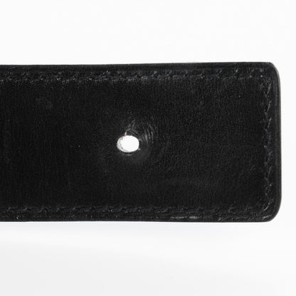 Hermes Box Togo 24mm H Belt 85 Black Blue Jean 6 of 14
