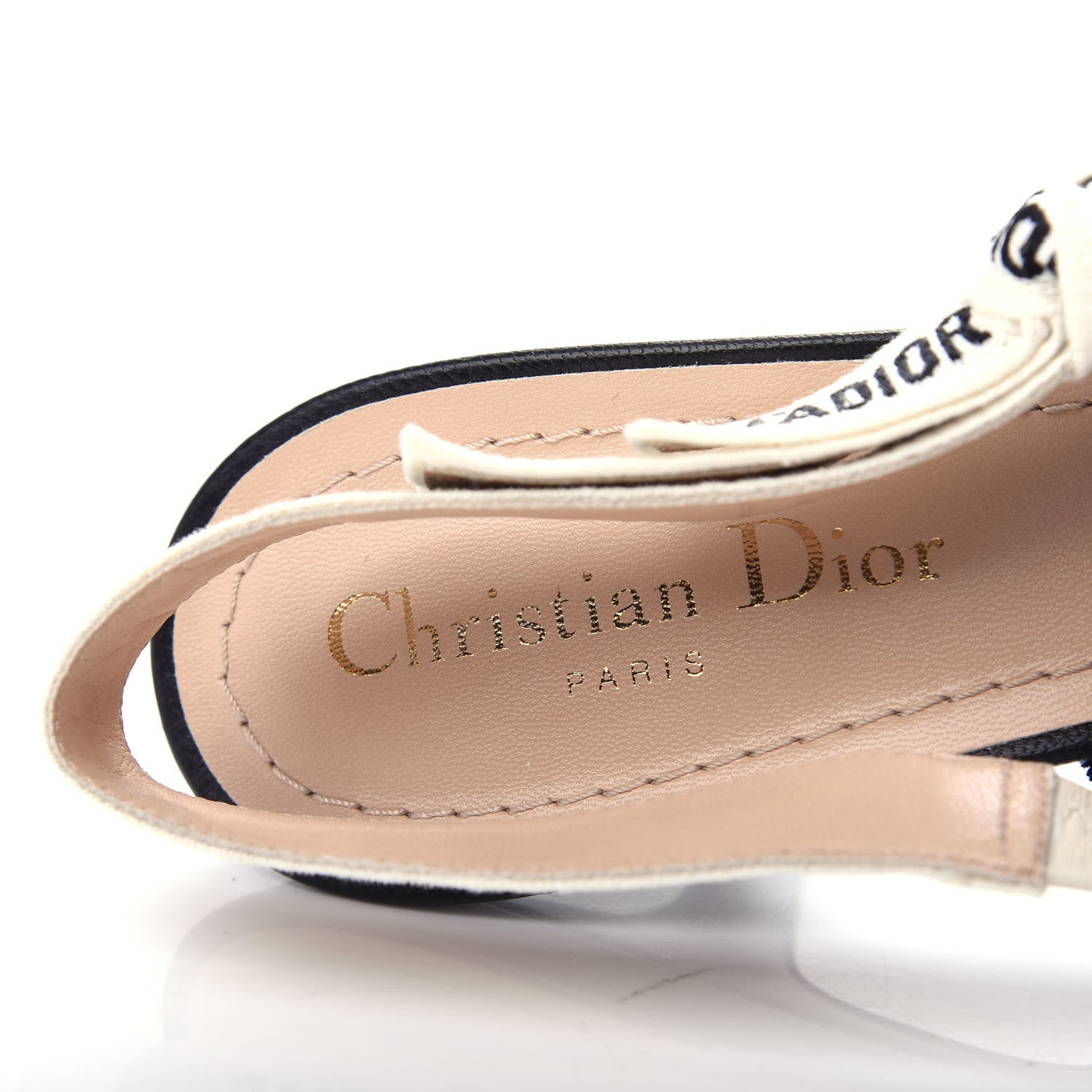 Christian Dior Velvet Ribbon J'Adoir Slingback 65mm Pumps 38 Deep Blue 8 of 11