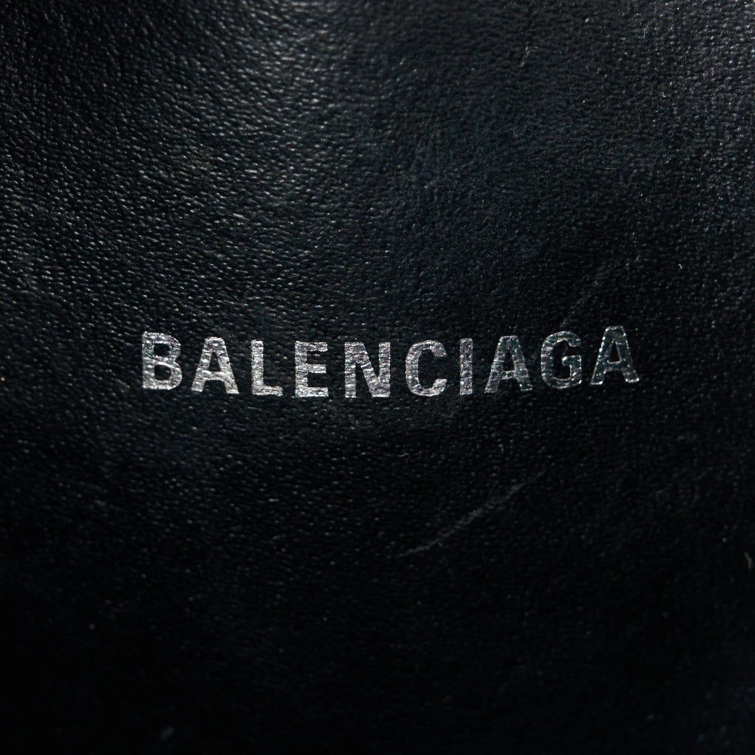 Balenciaga Shiny Calfskin Logo Crocodile Embossed XS Everyday Camera Bag Navy 6 of 11