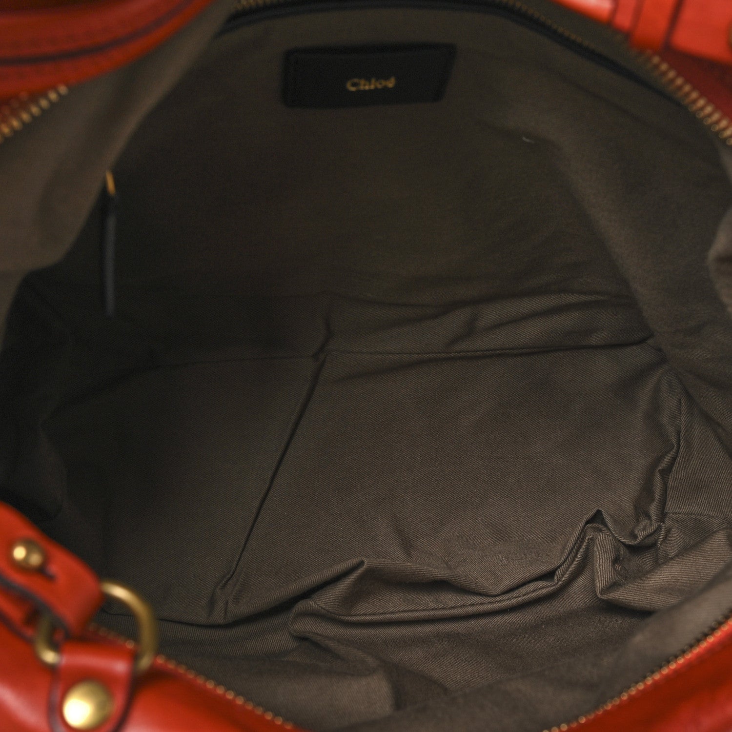 Chloe Calfskin Kira Convertible Bowler Bag Brick Red 5 of 11