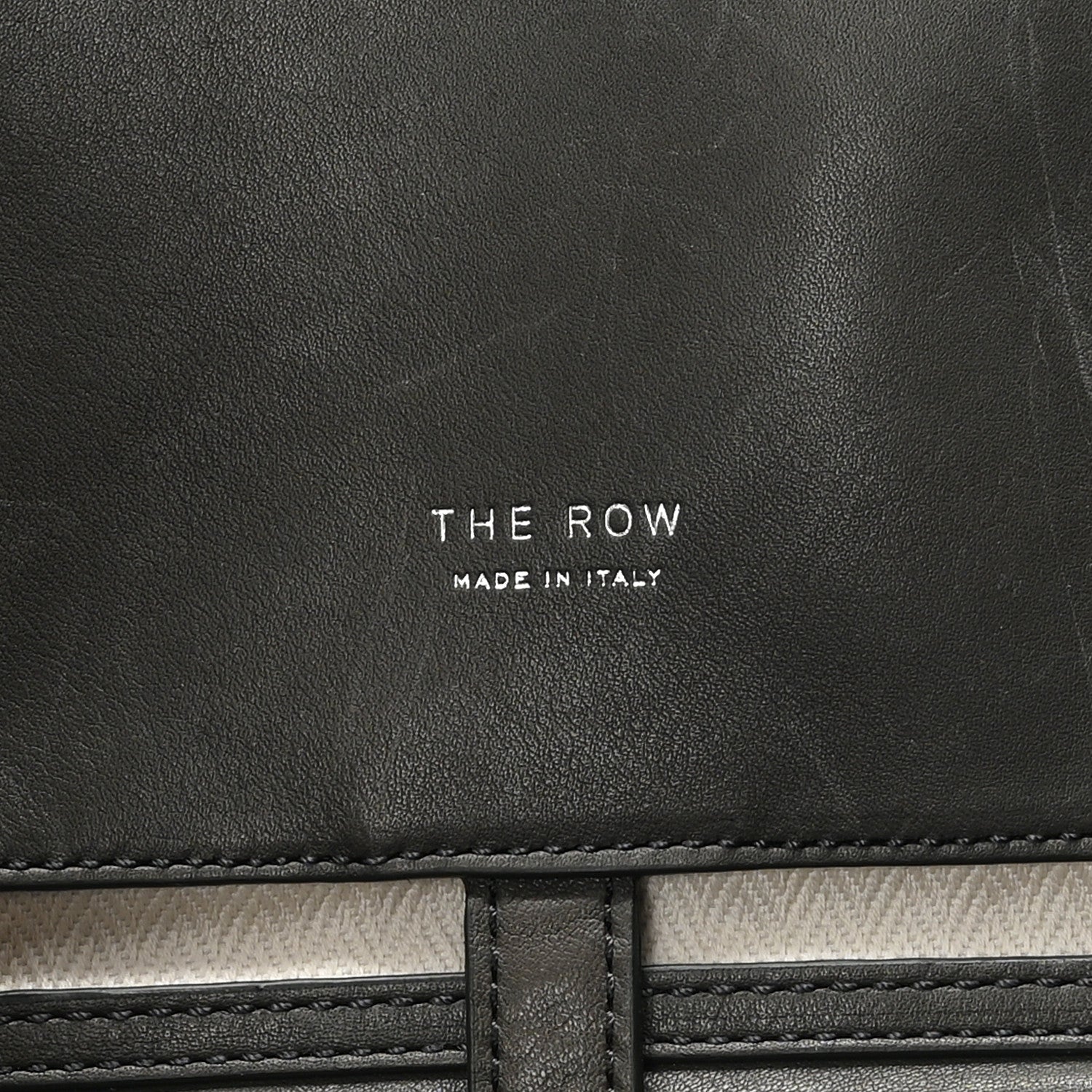 The Row Polished Saddle Calfskin Soft Margaux 15 Koala Grey 6 of 10
