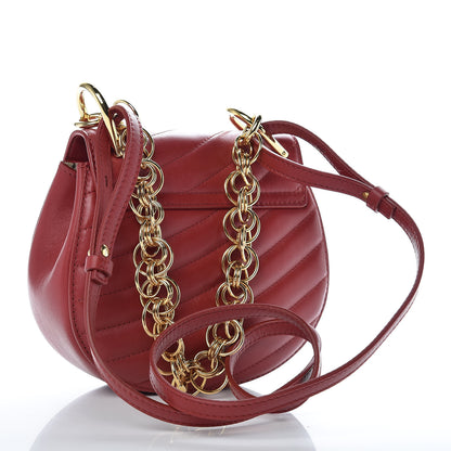 Chloe Calfskin Quilted Mini Drew Bijou Shoulder Bag Dahlia Red 3 of 8