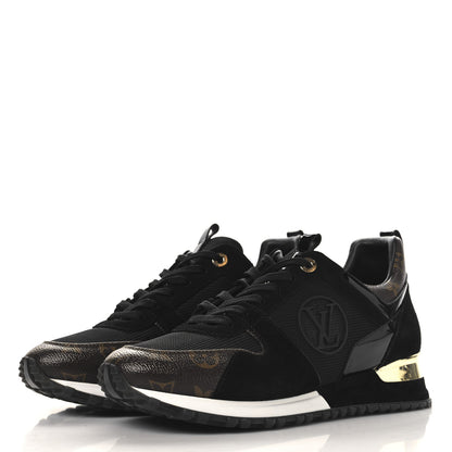 Louis Vuitton Suede Monogram Run Away Sneakers 40.5 Black 4 of 8