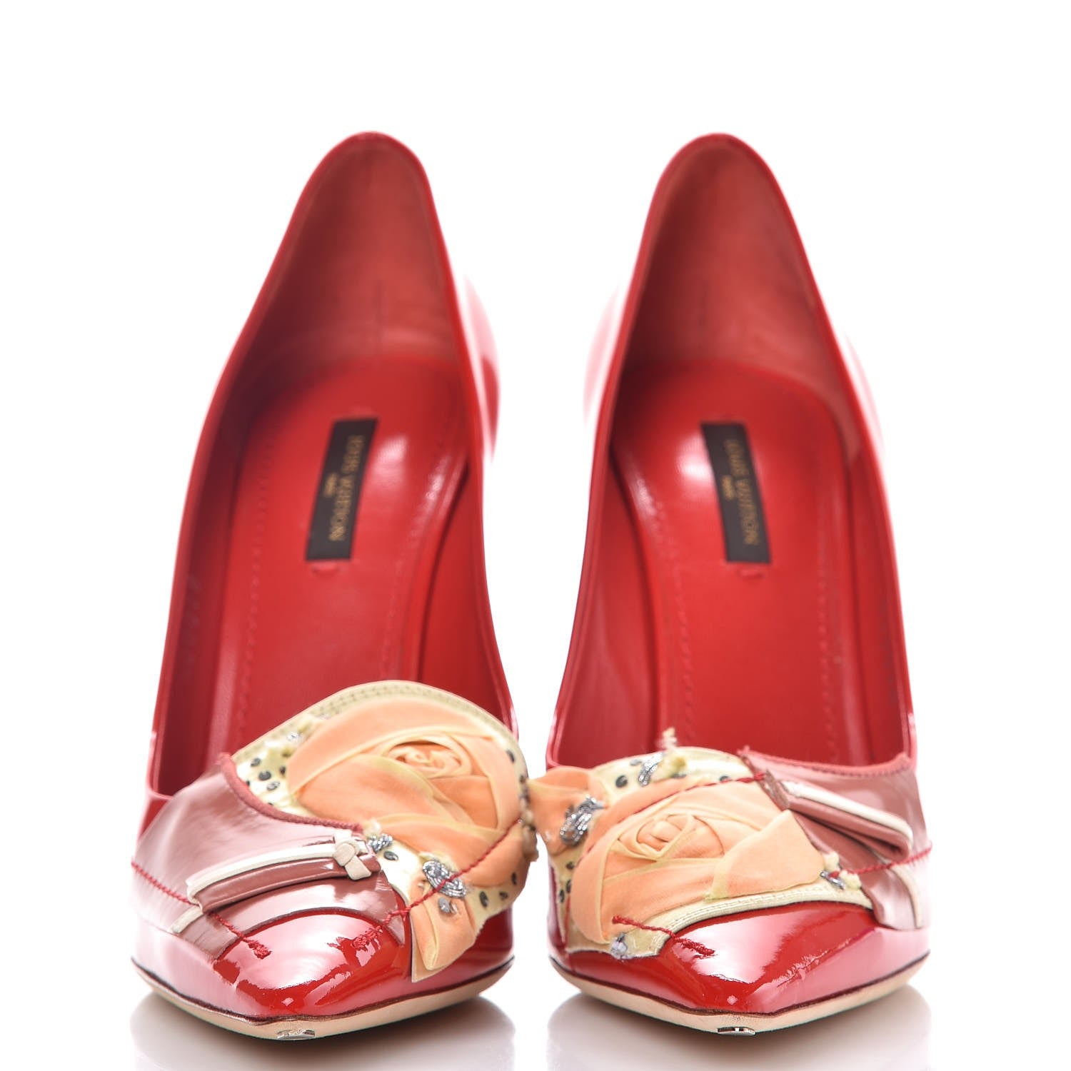 Louis Vuitton Patent French Riviera Pumps 39 Red 2 of 11