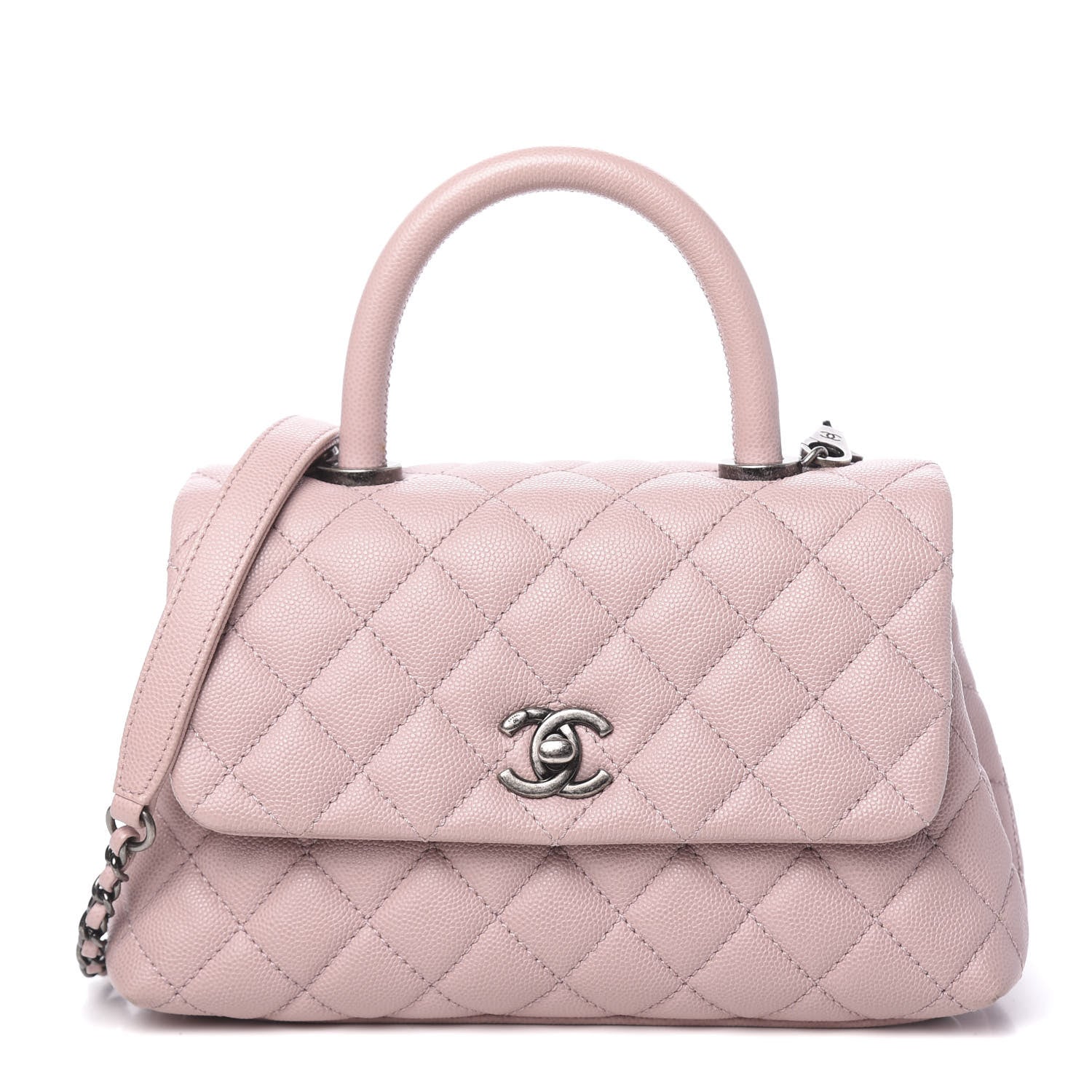 Chanel Caviar Quilted Mini Coco Handle Flap Pink 1 of 11