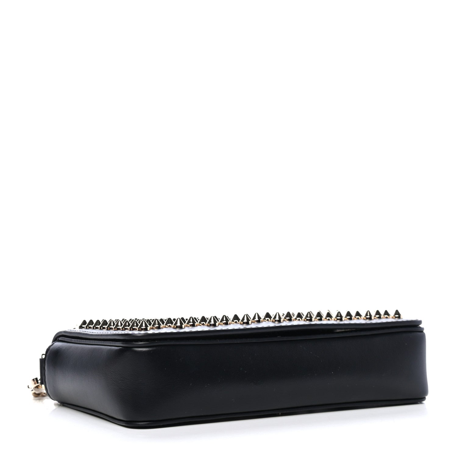 Christian Louboutin Calfskin Spiked Zoompouch Crossbody Black 3 of 4