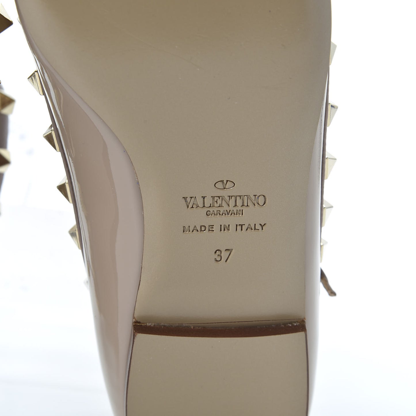 Patent Rockstud Cage Ballerina Flats 37 Poudre