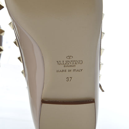 Valentino Garavani Patent Rockstud Cage Ballerina Flats 37 Poudre 8 of 10