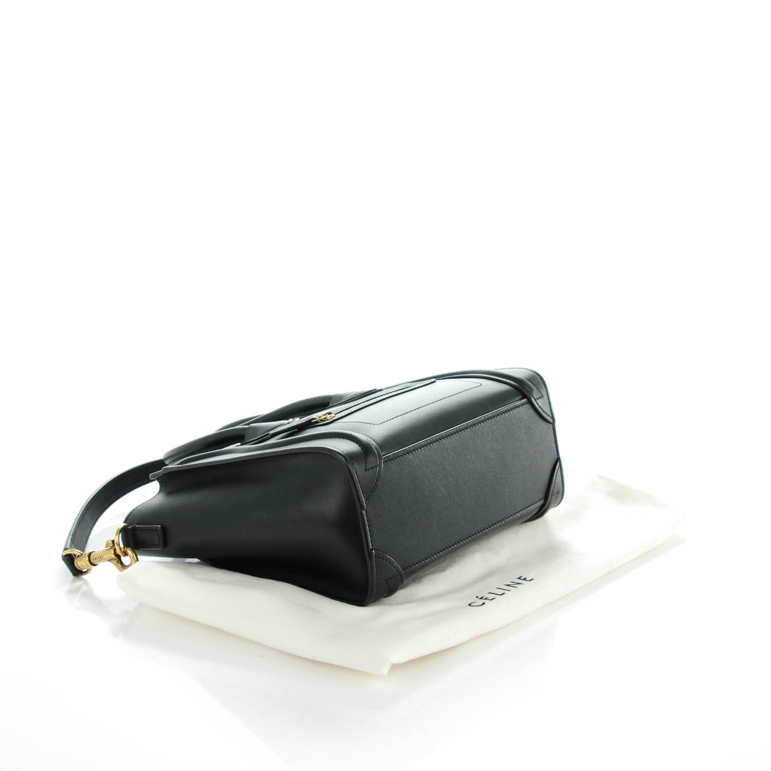 Celine Smooth Calfskin Nano Luggage Black 4 of 7