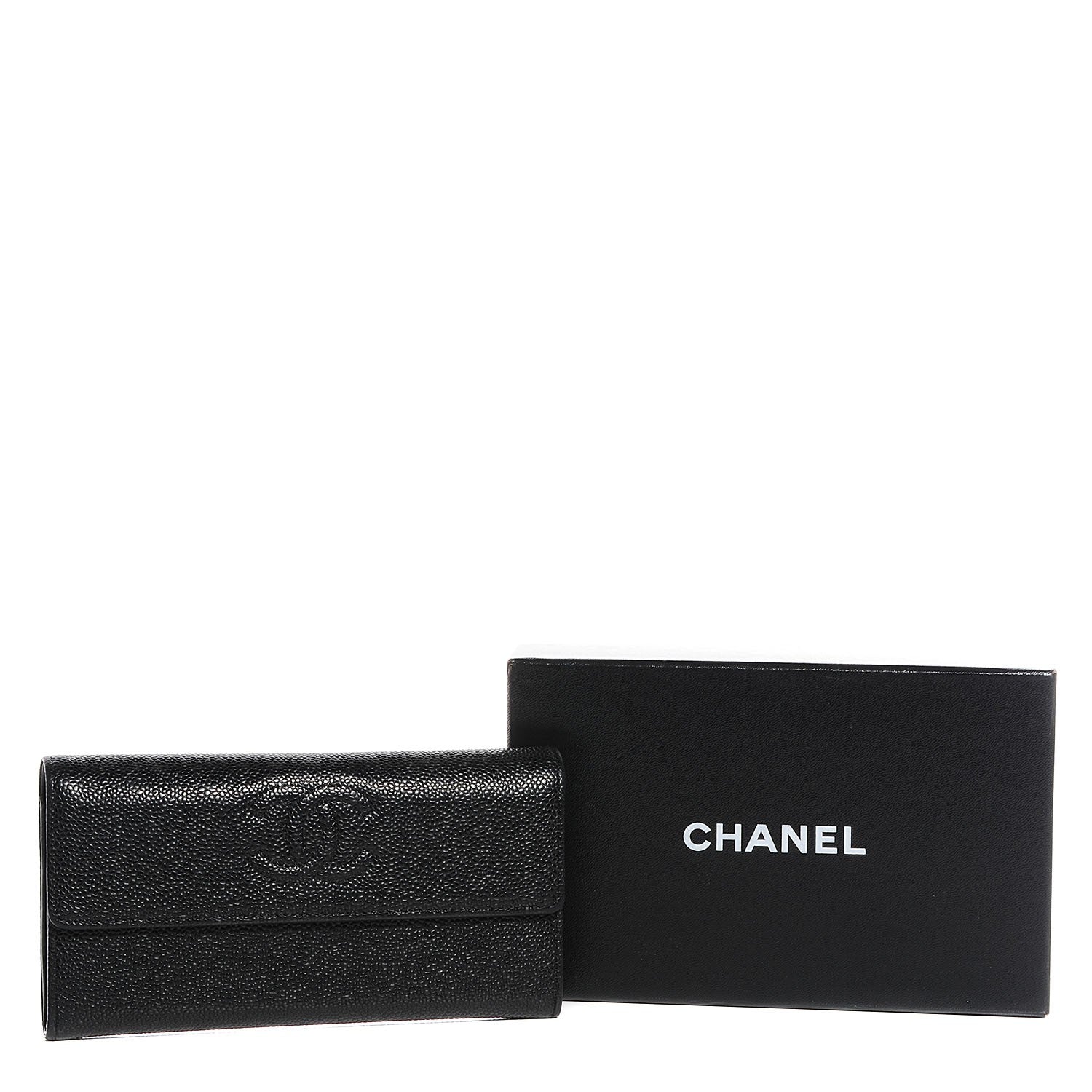 Chanel Caviar Large Gusset Flap Wallet Black 9 of 9