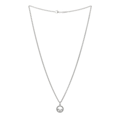 Chopard 18K White Gold Diamond Happy Diamonds Icons Pendant Necklace 2 of 3