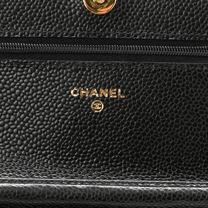 Chanel Caviar Quilted Wallet On Chain WOC Black 6 of 12
