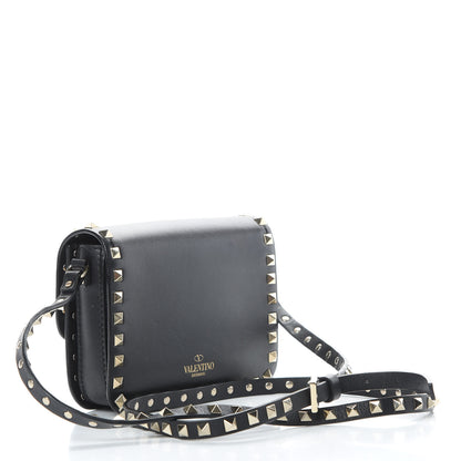 Valentino Garavani Vitello Rockstud Flap Crossbody Bag Black 3 of 17