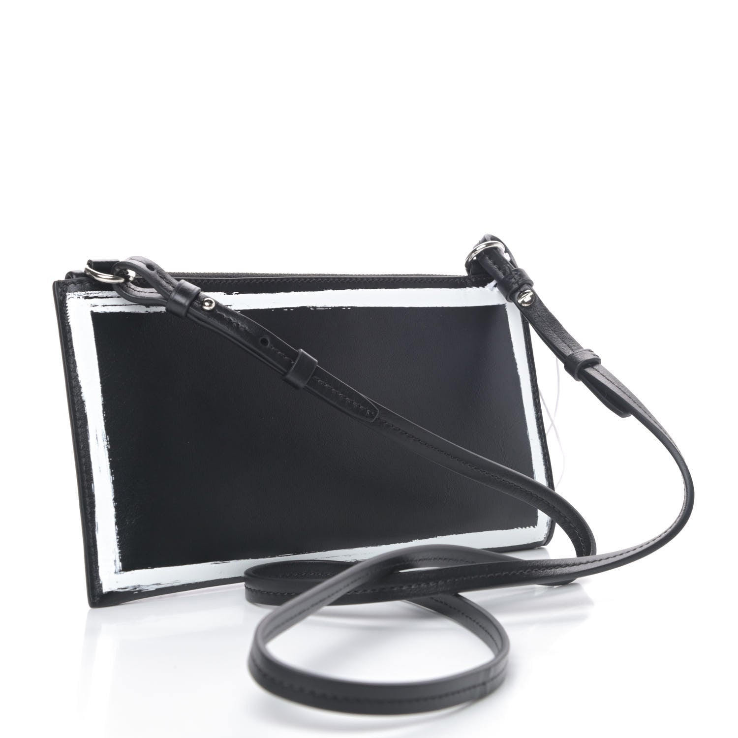 Givenchy Smooth Calfskin Graffiti Paint Logo Pouch Black 2 of 4
