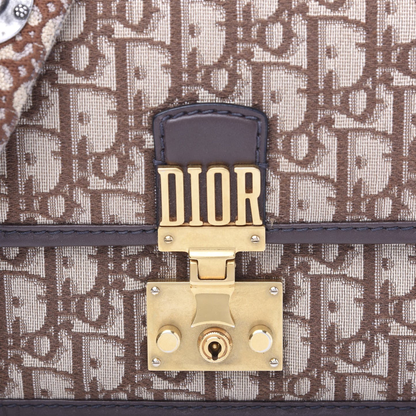 Oblique DiorAddict Flap Bag Brown
