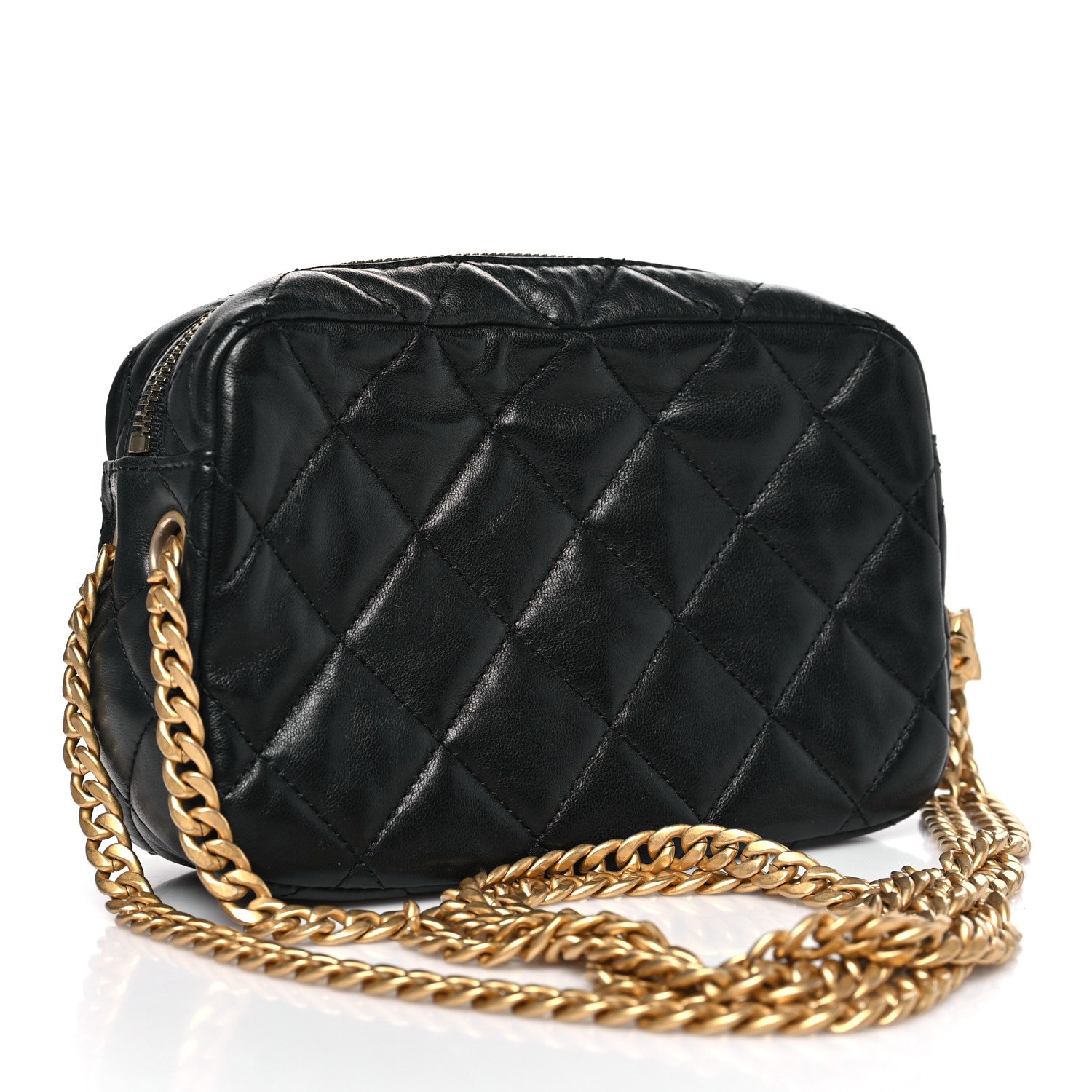 Chanel Lambskin Quilted Mini Pillow Crush Camera Case Black 3 of 10