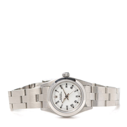 Rolex Stainless Steel 24mm Oyster Perpetual Watch White Roman 76080 2 of 5