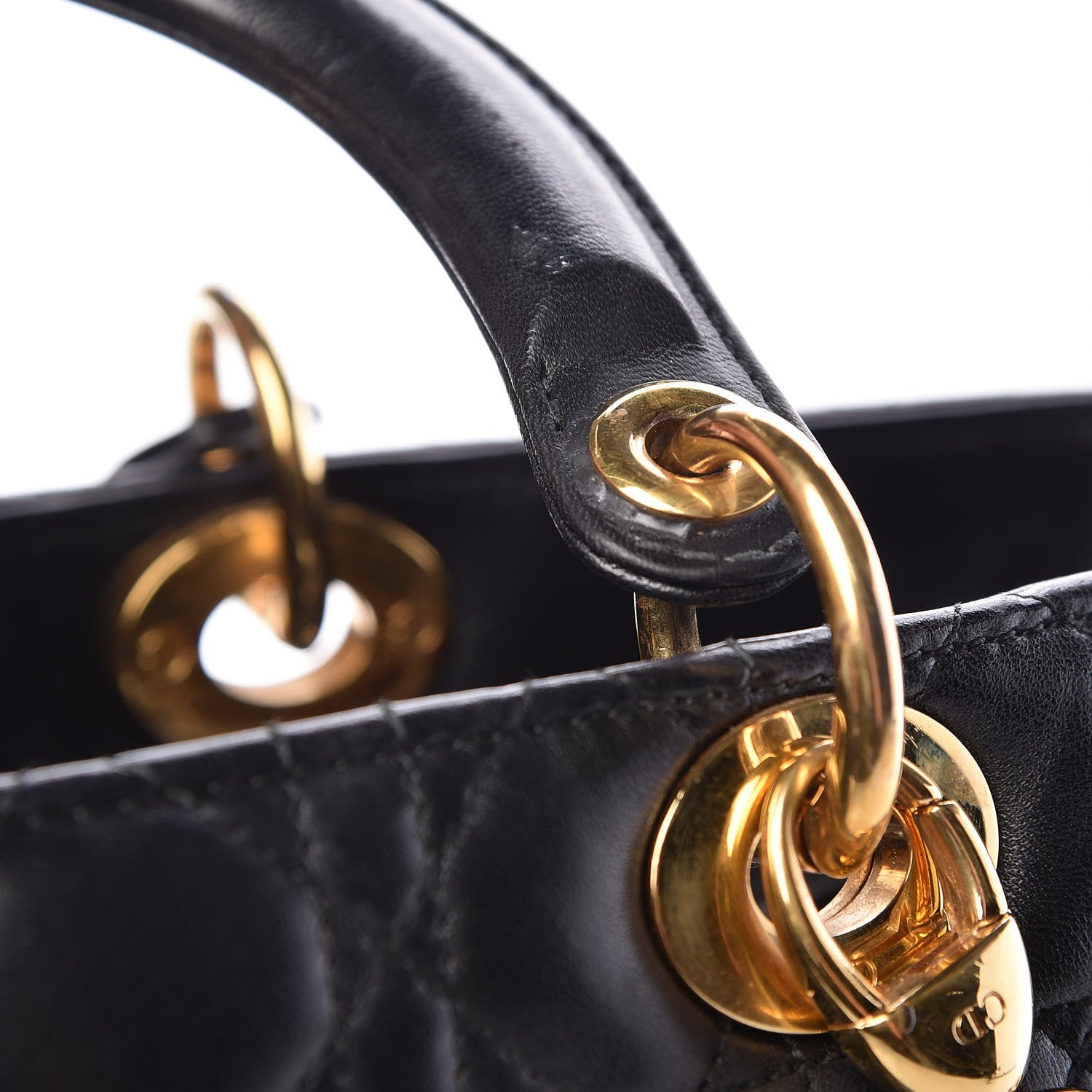 Christian Dior Lambskin Cannage Large Lady Dior Black 12 of 18