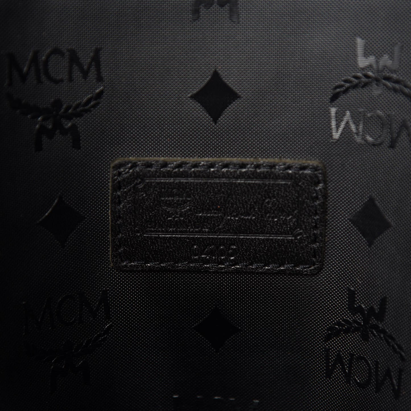 Monogram Coated Canvas Tote Bag Black