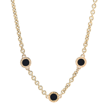 Bulgari 18K Yellow Gold Black Onyx BVLGARI BVLGARI Station Necklace 1 of 6