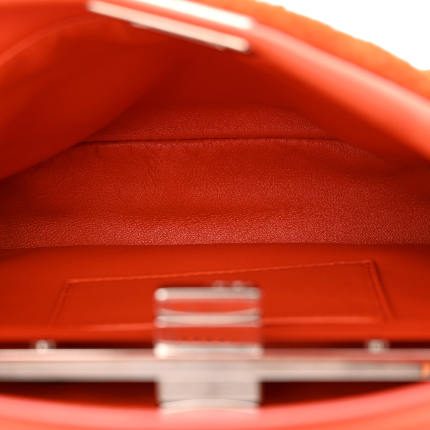 Shearling Nappa Mini Peekaboo Iconic Satchel Arancio