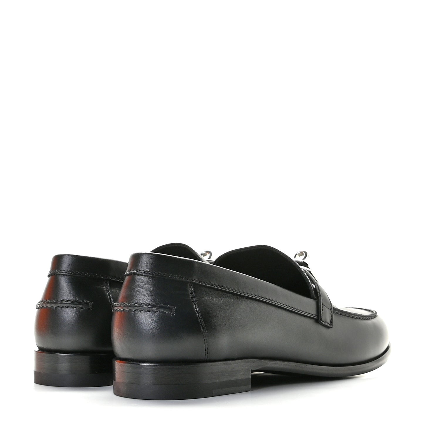 Calfskin Womens Destin Loafer 37.5 Black