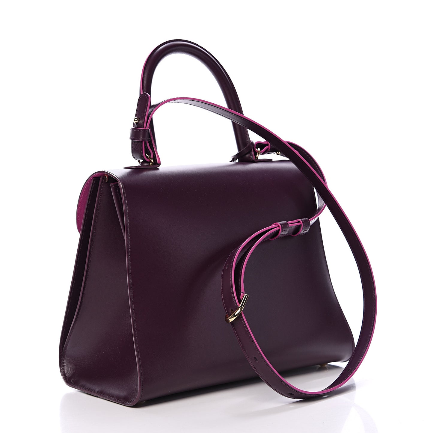 Boxed Calfskin MM Magic Brillant Satchel Prune