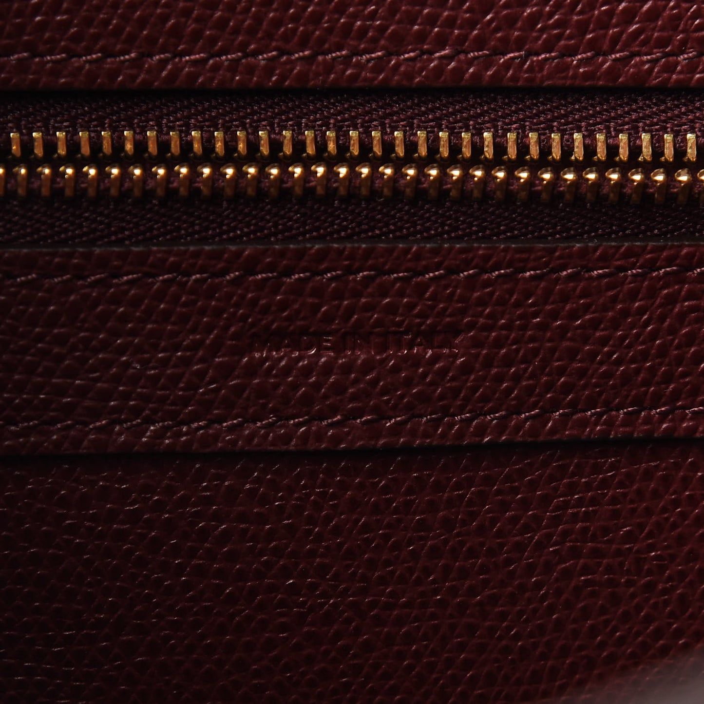Grained Calfskin Small Vertical Cabas Light Burgundy