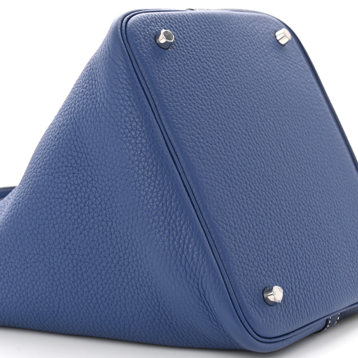 Taurillon Clemence Casaque Picotin Lock 22 MM Bleu Saphir Bleu Brighton