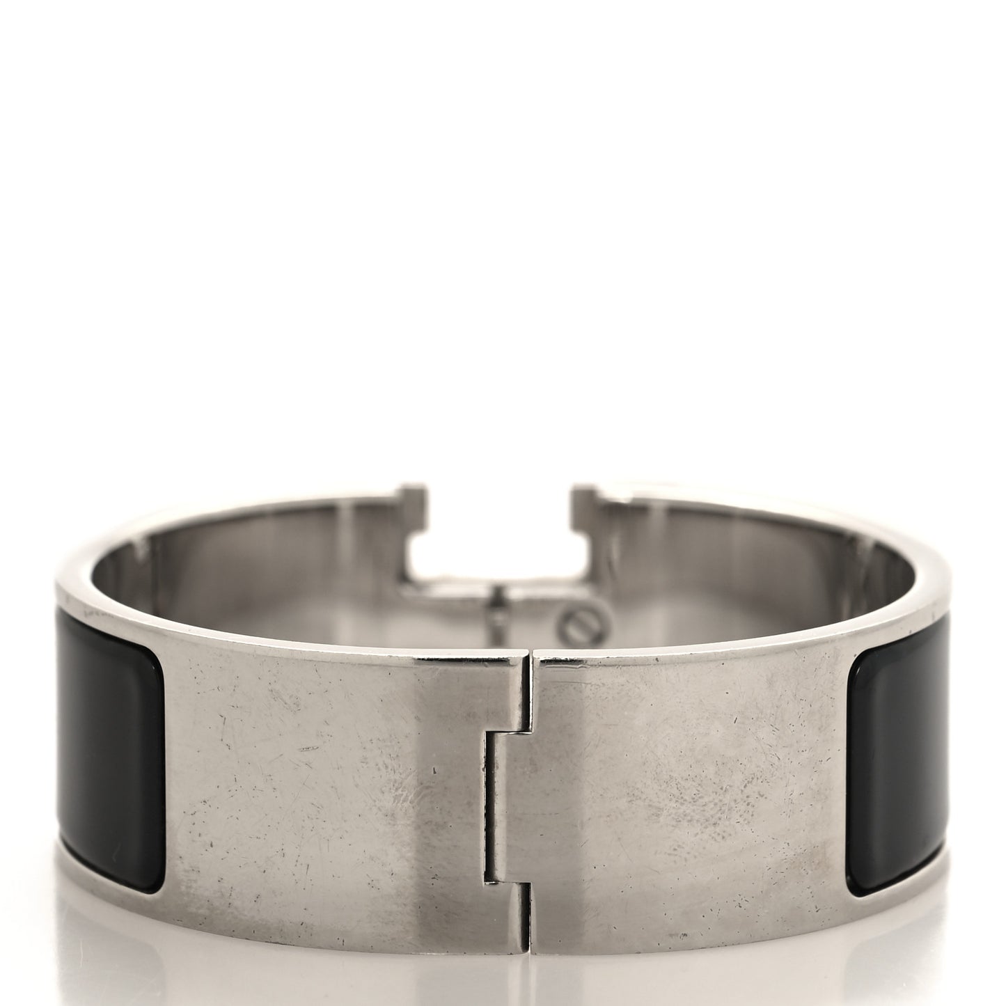Enamel Wide Clic Clac H Bracelet PM Black
