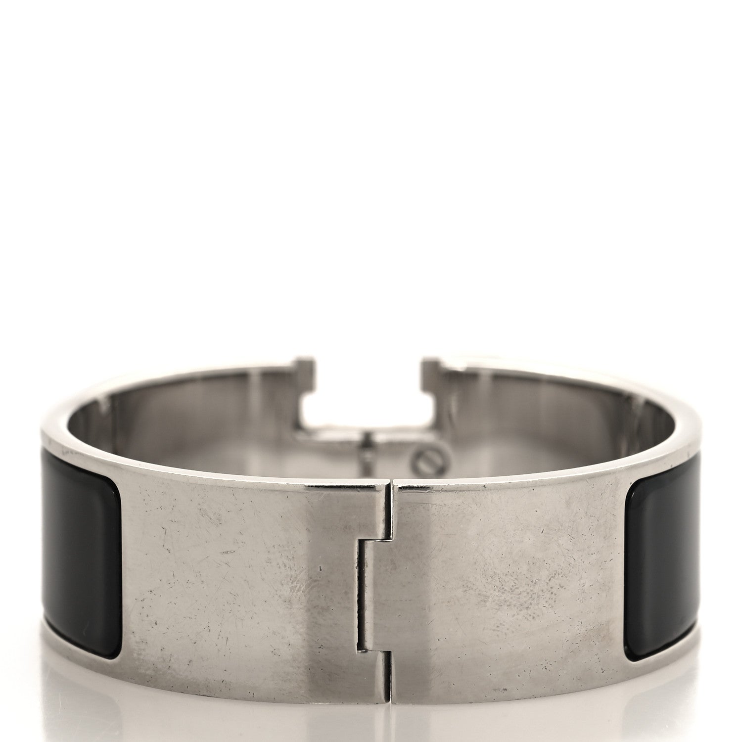 Hermes Enamel Wide Clic Clac H Bracelet PM Black 3 of 5