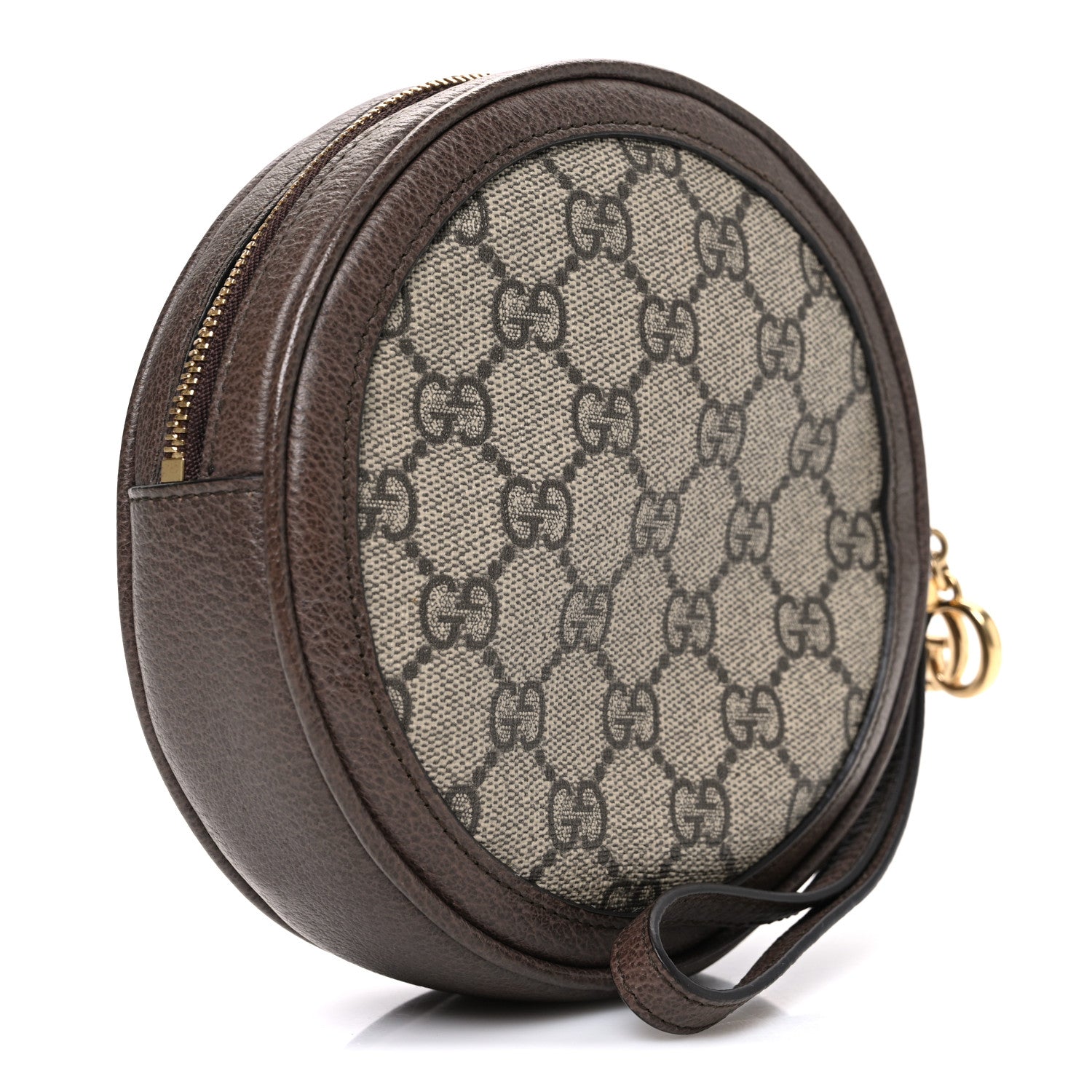 Gucci GG Supreme Monogram Web Ophidia Circle Wristlet Beige New Acero 3 of 7