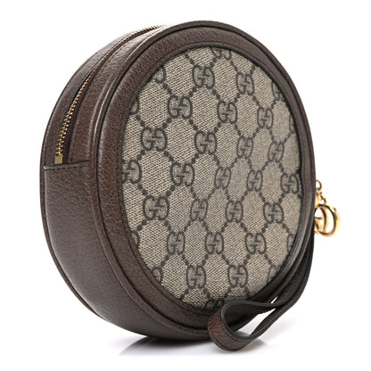 Gucci GG Supreme Monogram Web Ophidia Circle Wristlet Beige New Acero 3 of 7