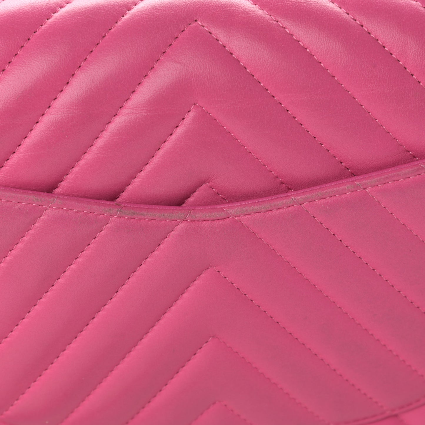 Lambskin Chevron Quilted Medium Double Flap Pink