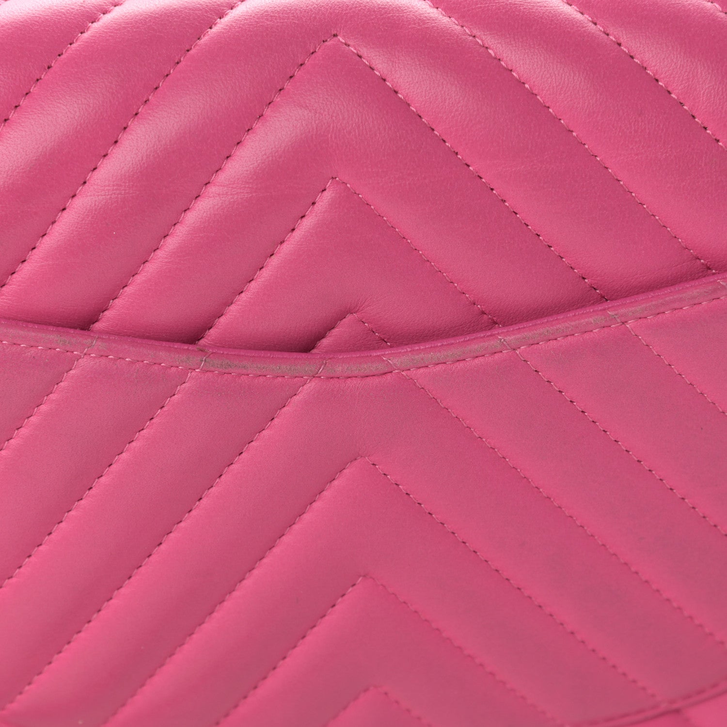 Chanel Lambskin Chevron Quilted Medium Double Flap Pink 22 of 24