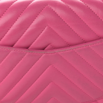 Chanel Lambskin Chevron Quilted Medium Double Flap Pink 22 of 24